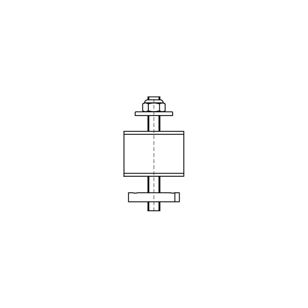 Walraven Schalldämmelement Typ A M8x23mm vormontierte, für Geräte 76x40mm M8, für Str... WALRAVEN-4125010 8712993818501 (Abb. 3)