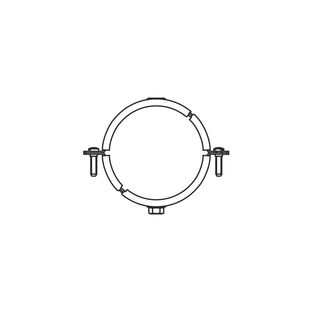 Walraven Lüftungsschelle M8 125mm Schelle 2-teilig, EPDM, Edelstahl 1.4404... WALRAVEN-4137125 8712993056071 (Abb. 3)