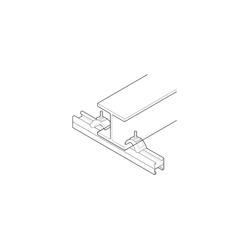 Walraven Strut Trägerklemmset 41x21D, 41x110x400mm bis Flanschstärke 35mm, feuerverzi... WALRAVEN-6073400 8712993541966 (Abb. 3)