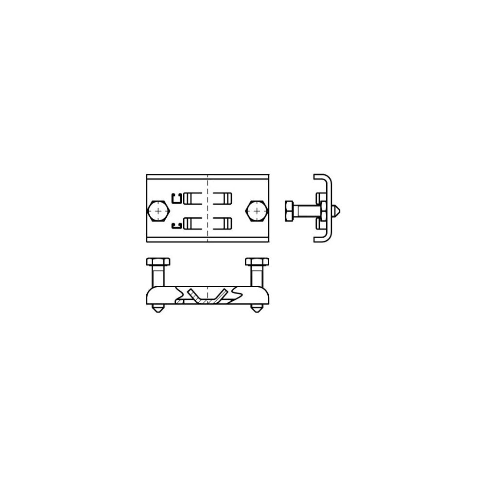 Walraven Strut Klemmflansch 58x105x46,4mm, für Schienen 41x21/41mm, elektrolytisch ve... WALRAVEN-6078031 8719942005869 (Abb. 3)