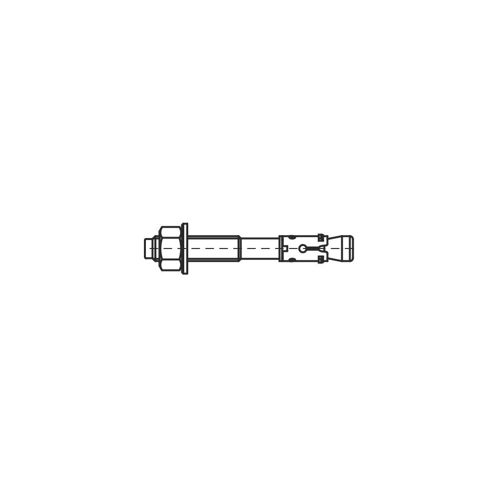 Walraven Bolzenanker WTB1 M12x120mm, für un-/gerissenen Beton und Stein, Stahl... WALRAVEN-609831120 8712993999415 (Abb. 3)