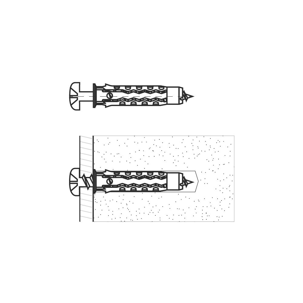 Walraven Universaldübel WUP PA6 6x30mm universeller Kunststoffdübel, Grün... WALRAVEN-61007206 8719942071390 (Abb. 3)