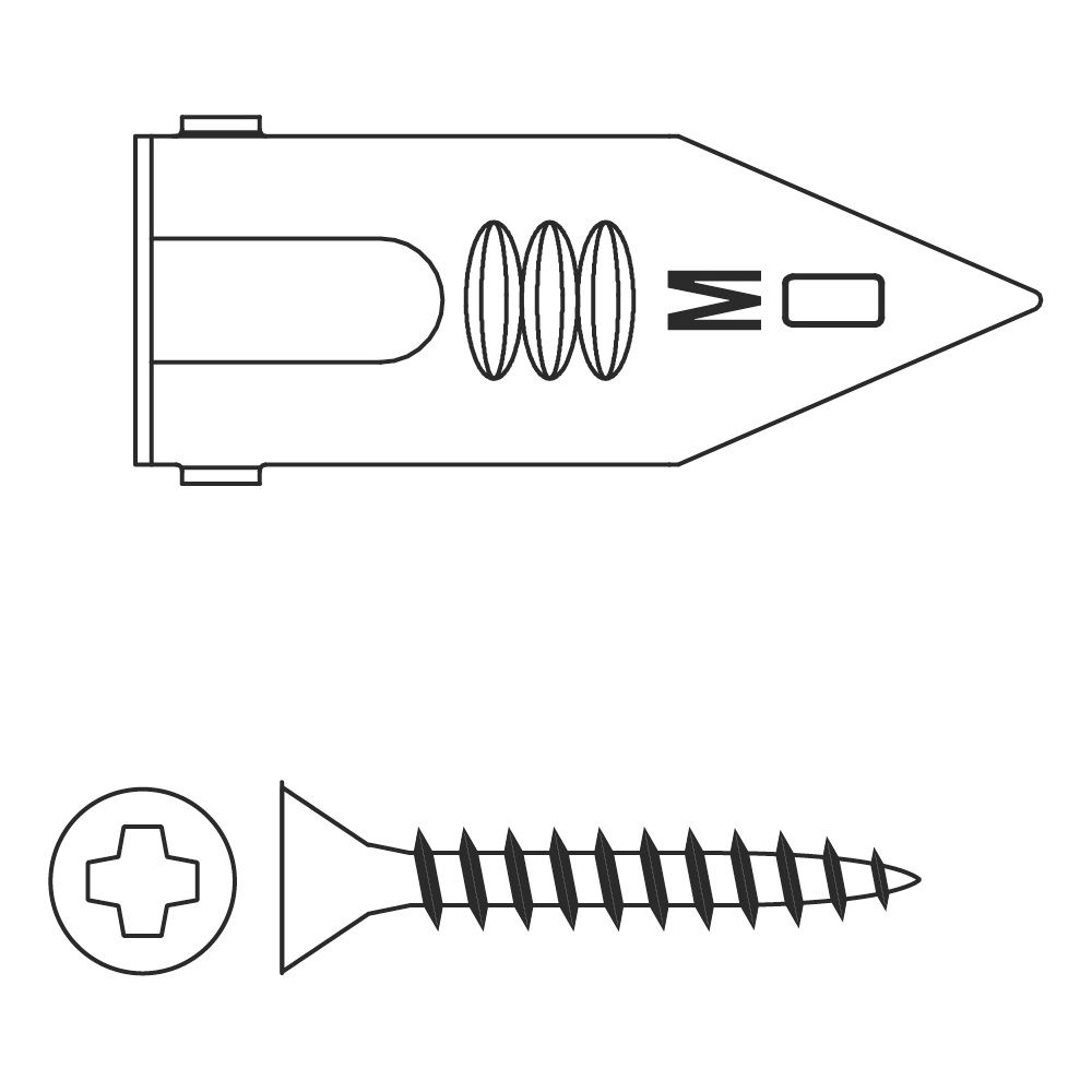 Walraven Einschlagdübel WPF, 12x30mm für Gipskarton, inkl. Schrauben 4x30mm, elektrol... WALRAVEN-6110263 8719942007542 (Abb. 3)