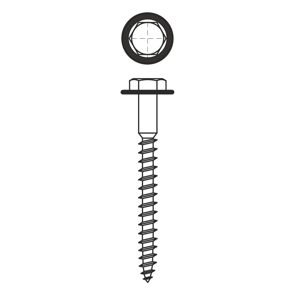 Walraven Sechskantholzschraube DIN 571, H8x50mm SW13 Sechsrund T30, angeformte U-Sche... WALRAVEN-6183805 8712993370443 (Abb. 3)