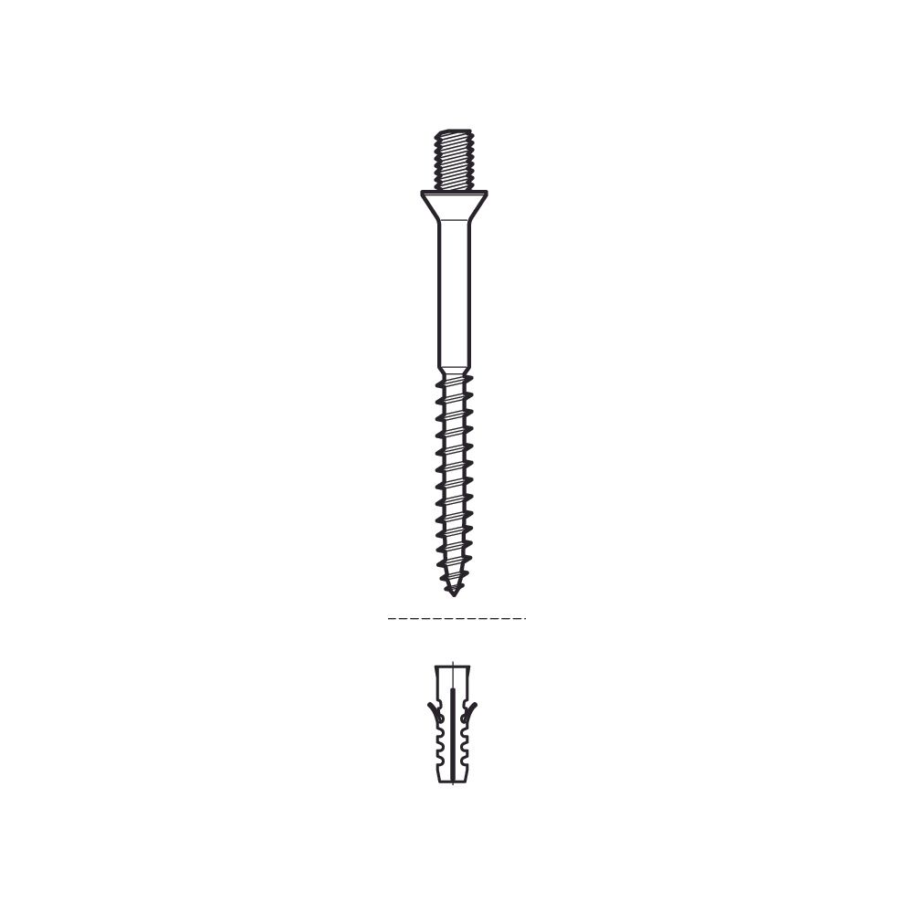 Walraven Ansatzschraube M6x50mm, für Dübel 8mm, Stahl 1.0332, elektrolytisch verzinkt... WALRAVEN-6353650 8712993302567 (Abb. 3)