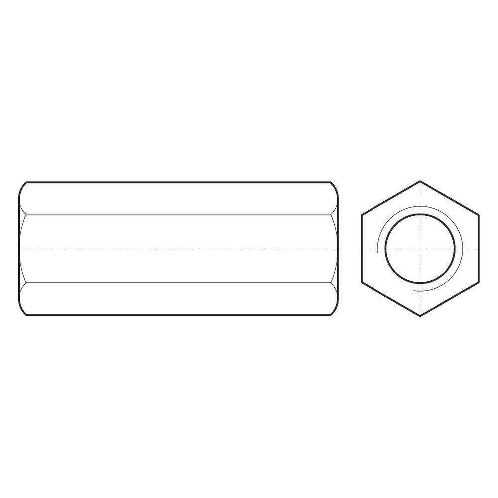 Walraven Gewindemuffe M8x30mm, Stahl elektrolytisch verzinkt, 6453830... WALRAVEN-6453830 8712993003204 (Abb. 5)