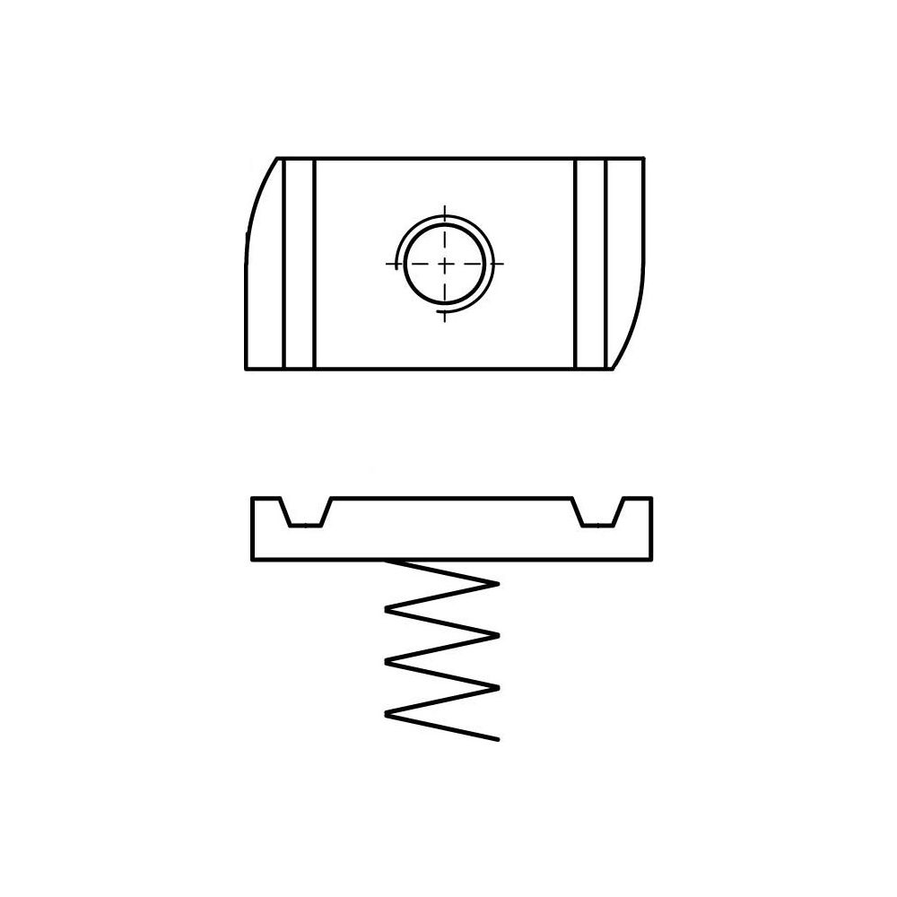 Walraven Strut Schiebemutter M10, 19x34x21mm mit Feder 13mm, feuerverzinkt, 6518110... WALRAVEN-6518110 8712993542451 (Abb. 3)