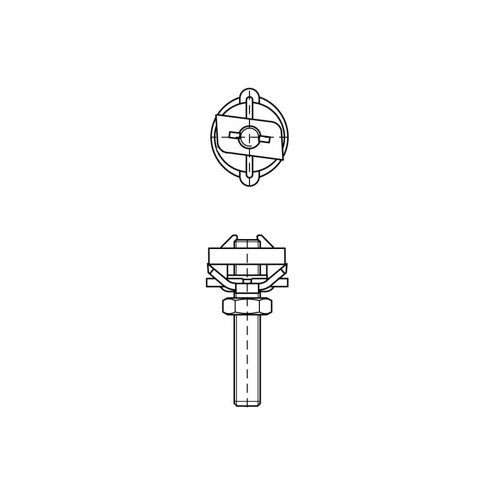 Walraven RapidRail Hammerfix, M8x30mm mit Klemmfeder, für RapidRail-Schienen, elektro... WALRAVEN-6523803 8712993372294 (Abb. 5)