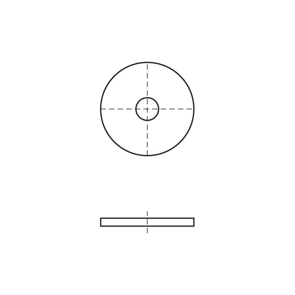 Walraven Unterlegscheibe flach, 10,5x35x2,5mm MLAR, für 50x40mm, elektrolytisch verzi... WALRAVEN-6533410 8712993294206 (Abb. 3)