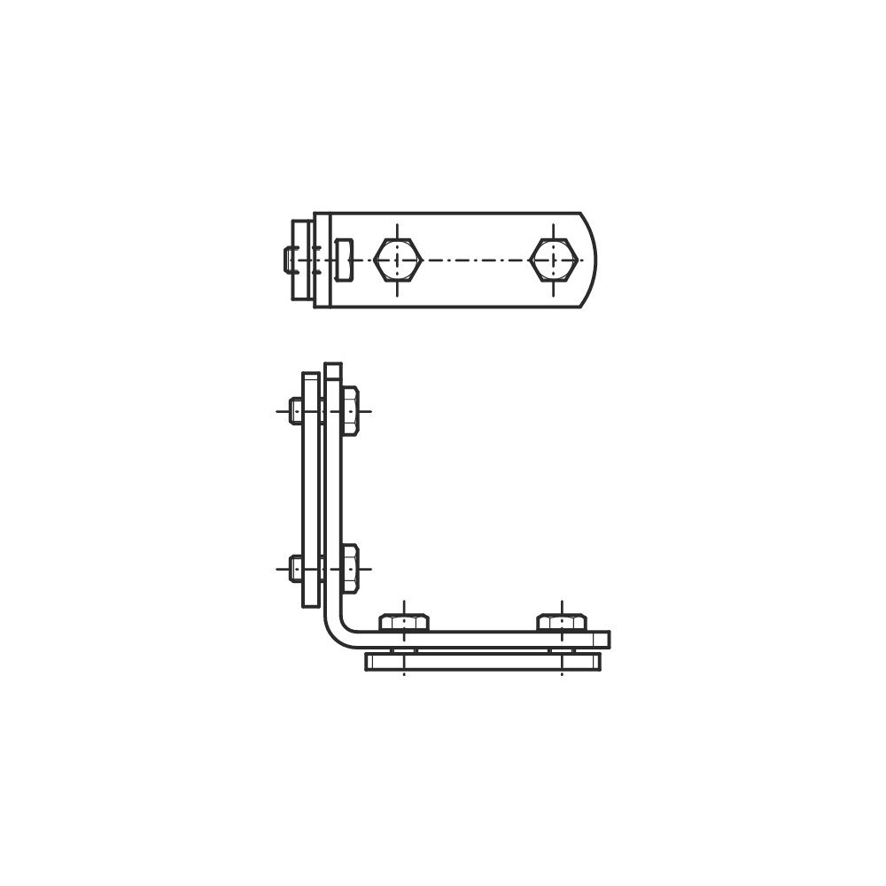Walraven Schienenverbinder 90 Grad mit Schiebemutter, für RapidRail-Schienen, elektro... WALRAVEN-6583109 8712993284238 (Abb. 3)