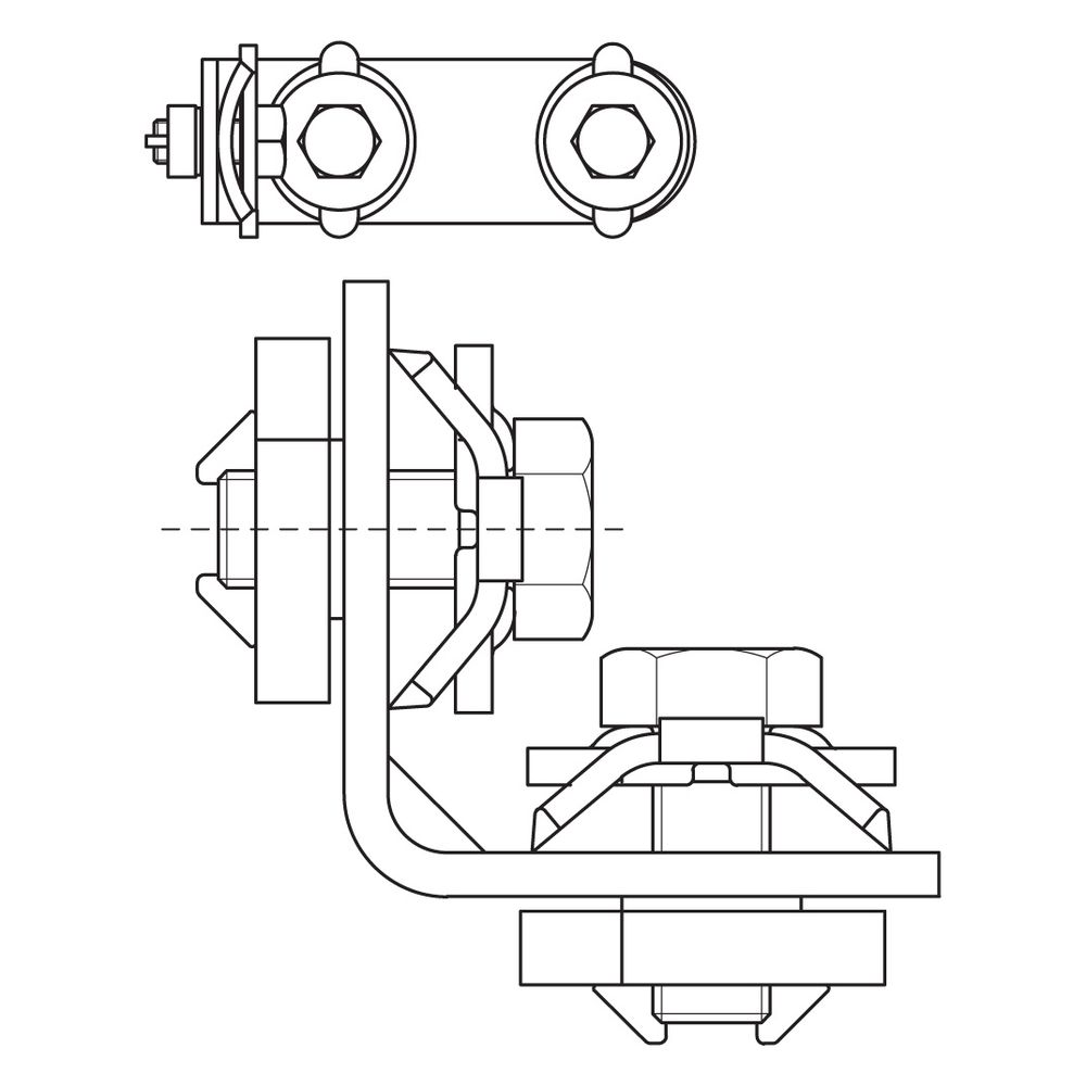 Walraven RapidRail Verbinder kurz/kurz 90 Grad, mit 2 Schiebemuttern vormontiert, ele... WALRAVEN-6584003 8712993314232 (Abb. 5)