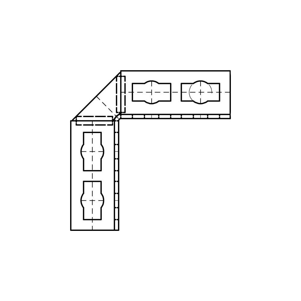 Walraven PushStrut Knopfverbinder 90 Grad, QW4plus4/90, 150x45x150mm, elektrolytisch ... WALRAVEN-6594015 8712993984541 (Abb. 3)