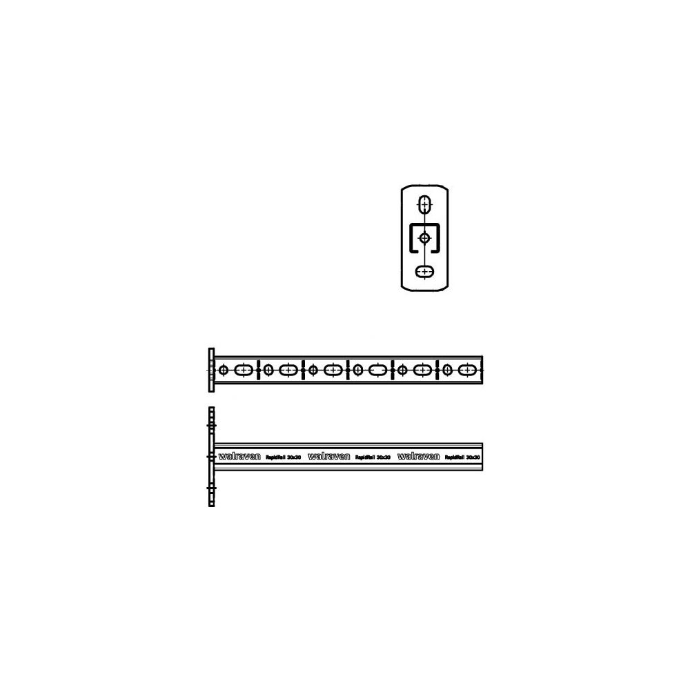 Walraven RapidRail Wandkonsole 30x15mm, Länge 200mm mit Schnittmarkierungen, elektro... WALRAVEN-66031520 8719942084703 (Abb. 5)