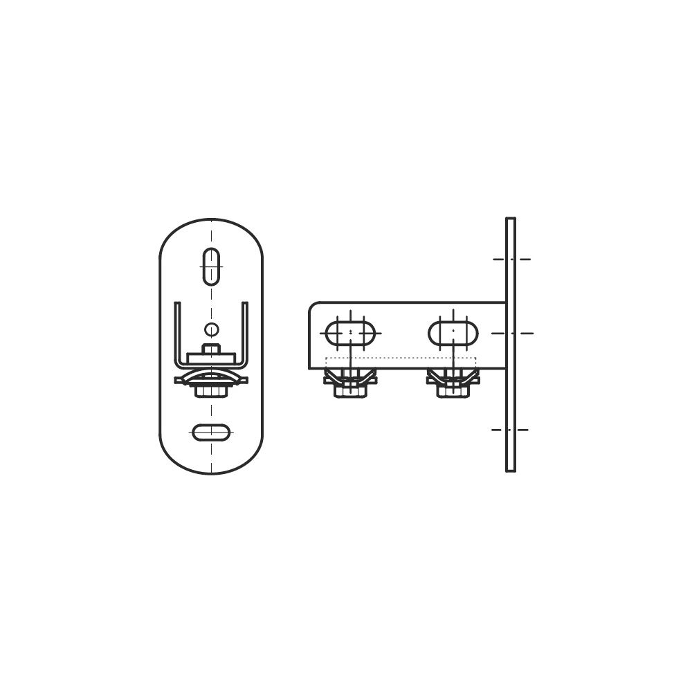 Walraven RapidRail Schienenfuß für Wand, Decken oder Boden, für Schiene 30x15/20/30mm... WALRAVEN-6617210 8719942022651 (Abb. 3)