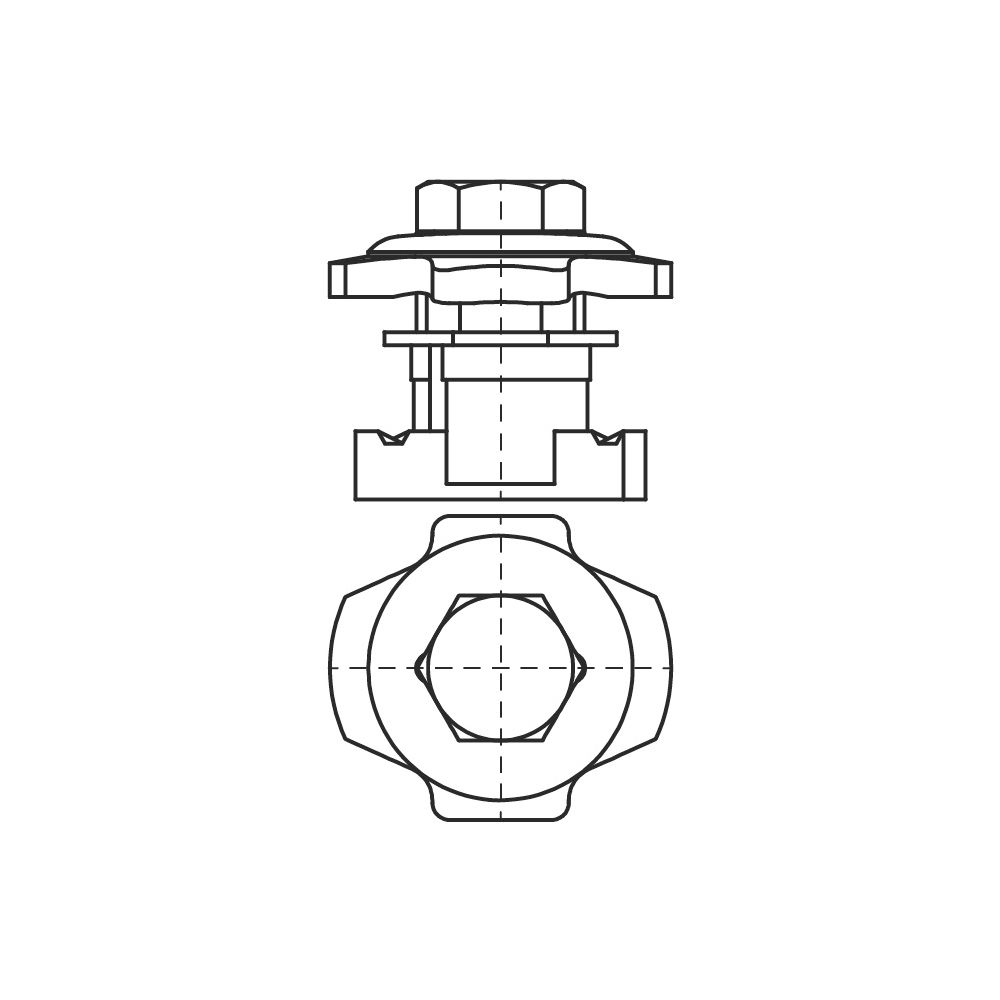 Walraven PushStrut Verschlussknopf QN41, 36x40x42mm M10, elektrolytisch verzinkt... WALRAVEN-66519910 8712993984695 (Abb. 3)