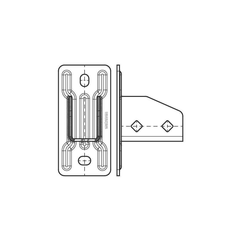 Walraven Strut Schienenfuß G2 für Strut-Schiene bis 82mm Höhe, elektrolytisch verzin... WALRAVEN-66583804 8712993196333 (Abb. 3)