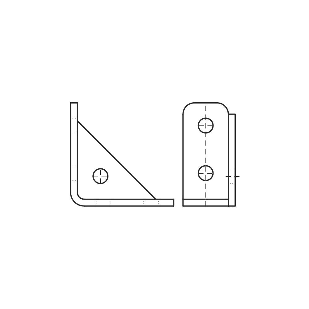 Walraven Strut Dreiecksverbinder 90 Grad, 110x110mm verstärkt, Edelstahl 1.4404... WALRAVEN-66587291 8719942028523 (Abb. 3)