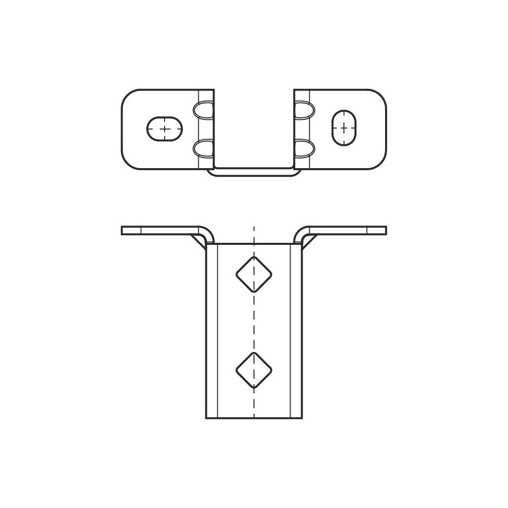 Walraven Strut Schienenfuß T-Form, 138x45x100mm, Edelstahl 1.4401... WALRAVEN-66587361 8719942029087 (Abb. 3)