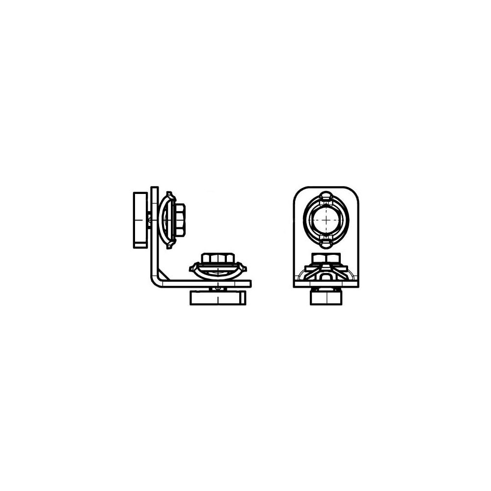 Walraven RapidStrut Schienenverbinder G2, 90 Grad 62x 62mm kurz/kurz 2 Schiebemutte... WALRAVEN-665885202 8712993976331 (Abb. 3)