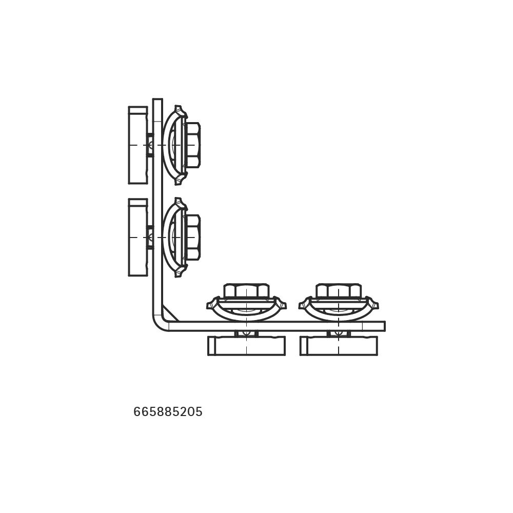 Walraven RapidStrut Schienenverbinder G2, 90 Grad 103x103mm lang/lang 4 Schiebemutt... WALRAVEN-665885205 8712993976355 (Abb. 3)