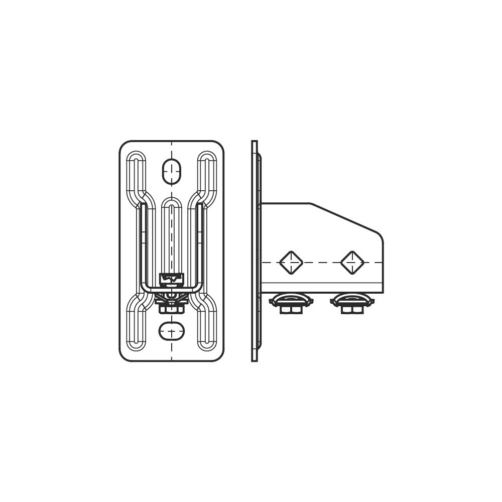 Walraven RapidStrut Schienenfuß G2, für 41x21-82mm vormontiert, BUP Stahl... WALRAVEN-665885400 8712993196340 (Abb. 3)