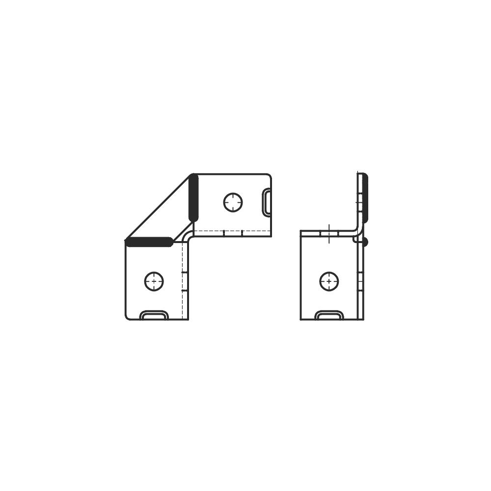 Walraven Strut Schienenverbinder 2D 90 Grad, 105x105x45mm 2x2-Loch 13mm, Edelstahl 1... WALRAVEN-66597914 8719942006002 (Abb. 3)
