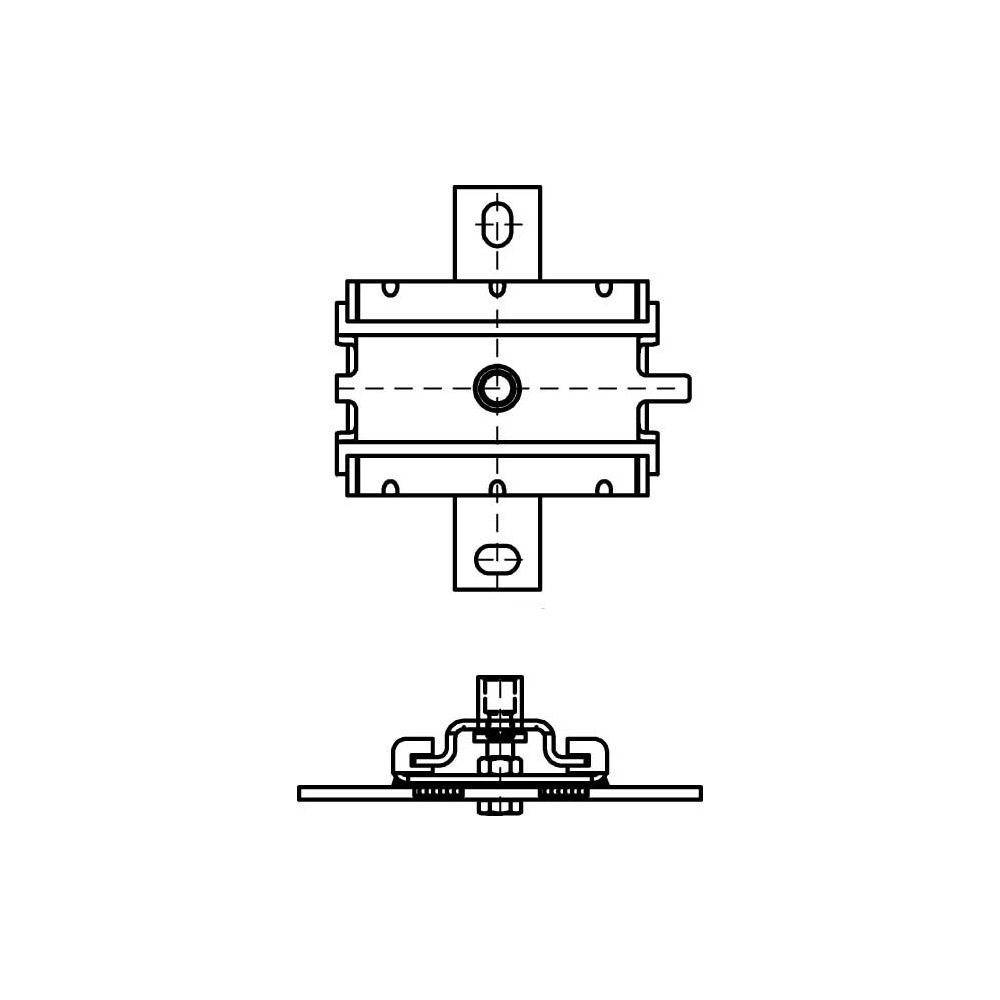 Walraven Gleitlager ES-1MV M12/M16 einzeln, für axiale Verschiebung, POM, Stahl elekt... WALRAVEN-6663416 8712993936632 (Abb. 3)