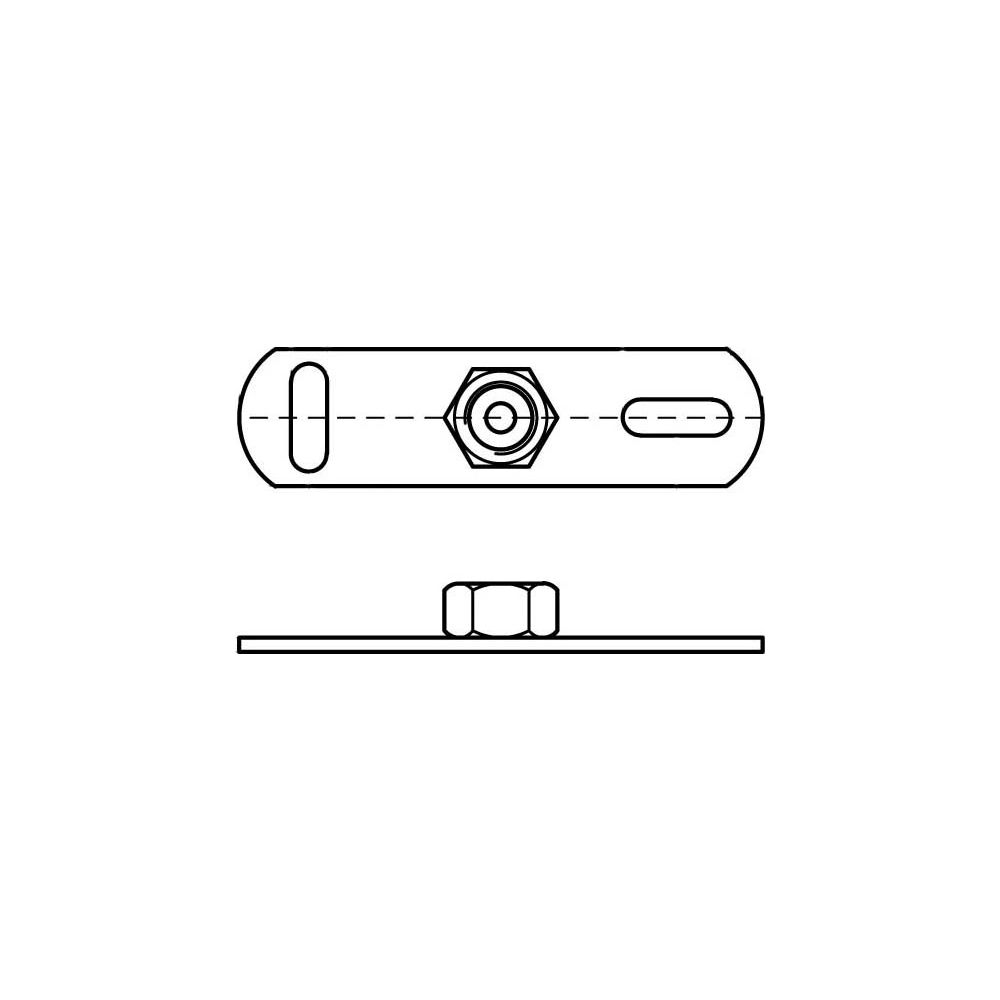 Walraven Grundplatte 670, Innengewinde M8 Länge 80mm 4-fach angeschweißte Mutter, ele... WALRAVEN-6703008 8712993003235 (Abb. 5)