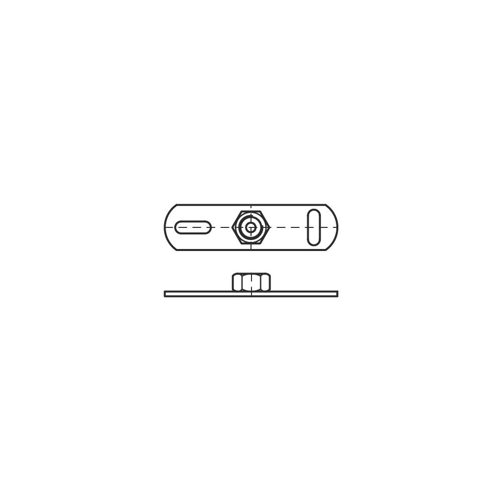 Walraven Grundplatte CO2-geschweißt, Innengewinde M16 Länge 145mm, elektrolytisch ver... WALRAVEN-6719016 8712993285105 (Abb. 3)