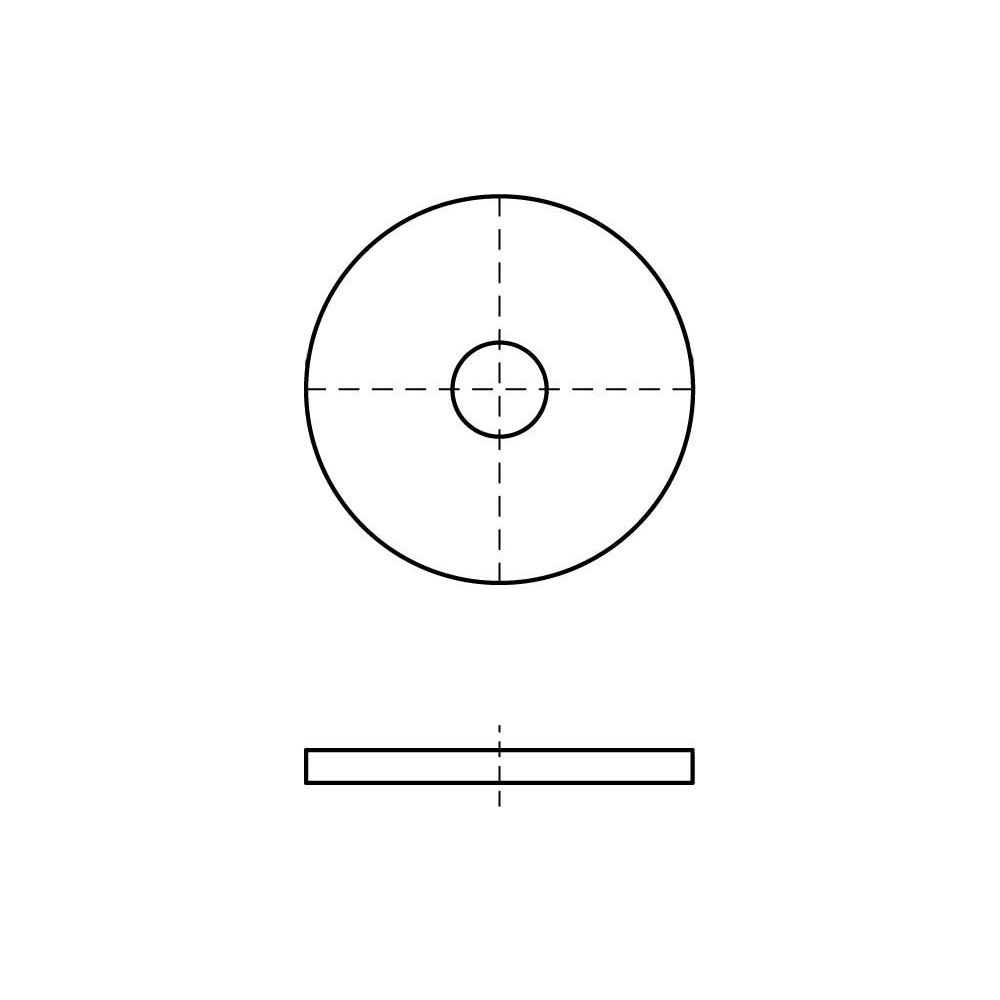 Walraven Strut Unterlegscheibe flach, 8,5x40x2,5mm, Edelstahl V4A... WALRAVEN-6537508 8712993328802 (Abb. 3)