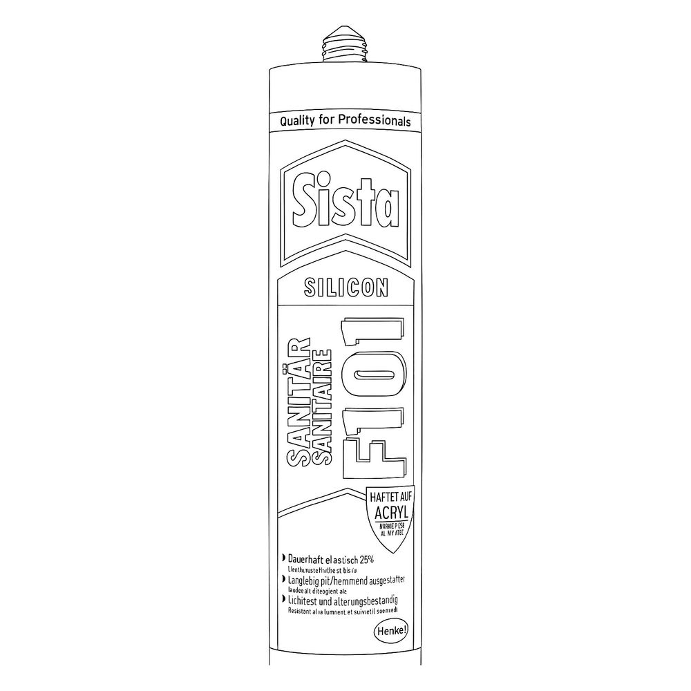 Walraven Sista Silikon F101 Sanitär, sauervernetzend pilzhemmend, Weiß, 300ml... WALRAVEN-HE-L31WS 4015000078498 (Abb. 3)