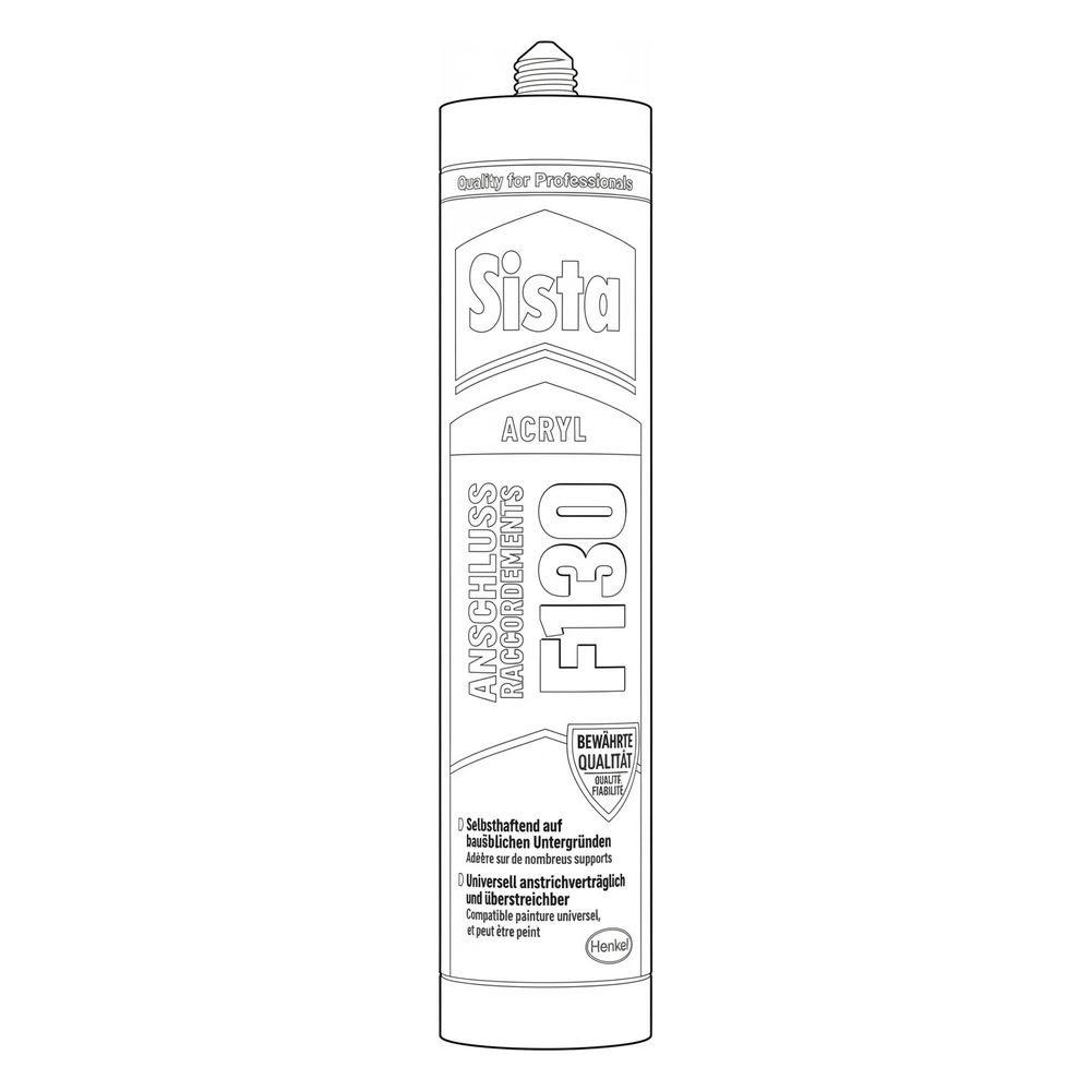 Walraven Sista Acryl F130, für Anschlussfugen innen und außen, 300ml, Weiß... WALRAVEN-HE-L40WS 4015000079372 (Abb. 3)