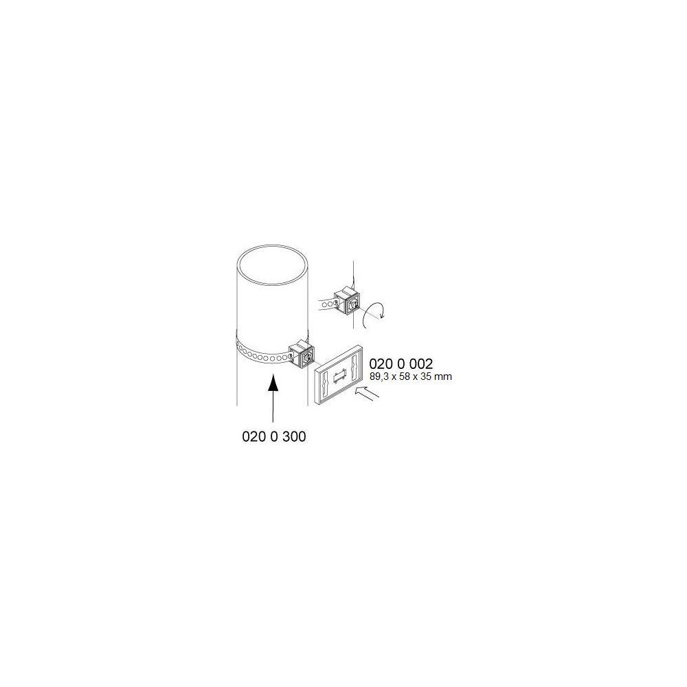 Walraven Schilderhalter IKS-2000, 89,3x58x35mm -15 bis 80 Grad C für Lochband, PP/PA,... WALRAVEN-0200002 8712993265428 (Abb. 4)