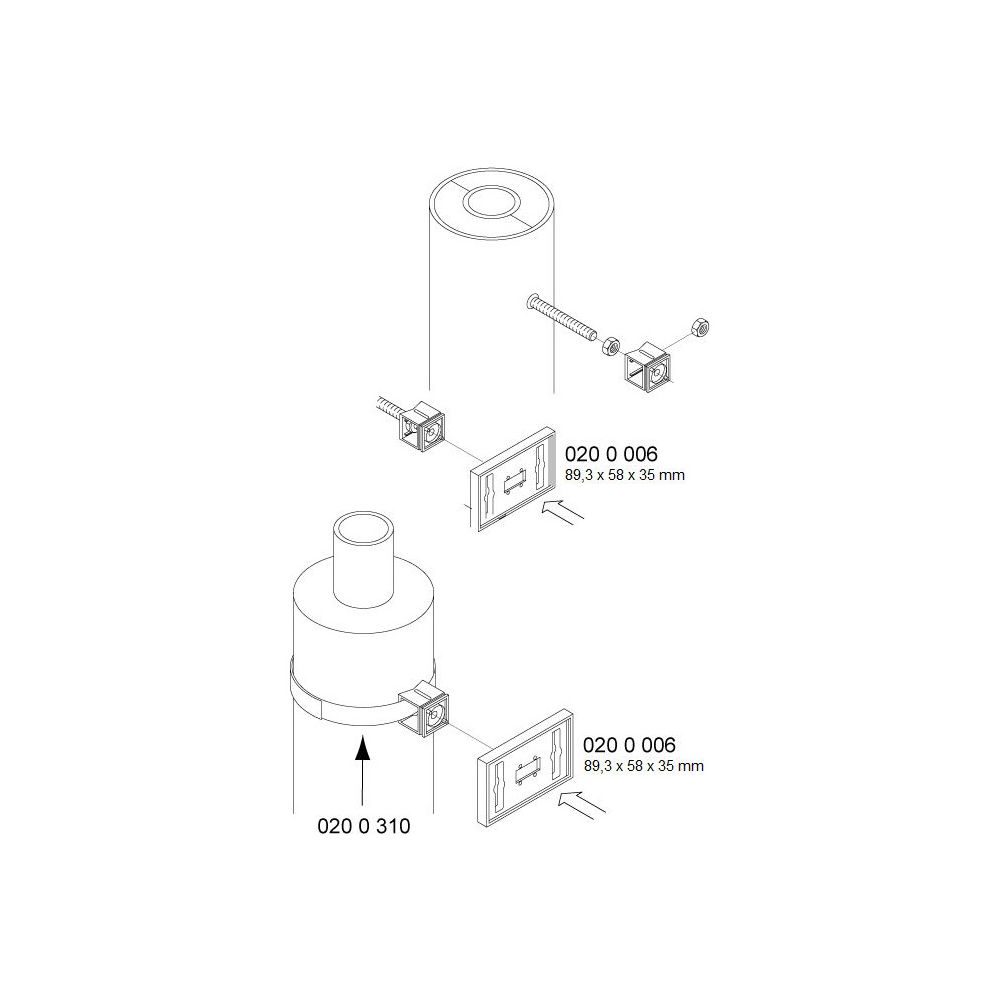 Walraven Schilderhalter IKS-2000, 89,3x58x35mm -15 bis 80 Grad C für Klettband, PP/PA... WALRAVEN-0200006 8712993296972 (Abb. 4)