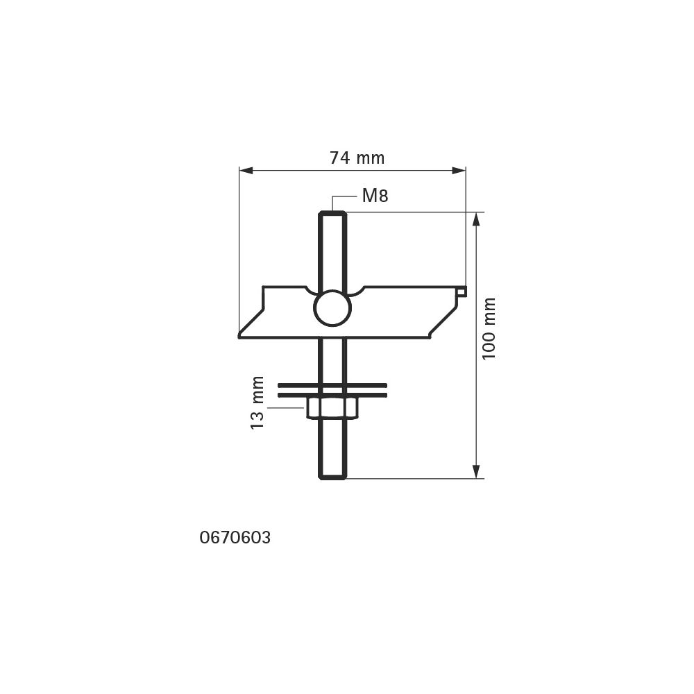 Walraven Kippdübel Gewindebolzen mit U-Profil, M8x100mm, elektrolytisch verzinkt... WALRAVEN-0670603 8712993265886 (Abb. 4)