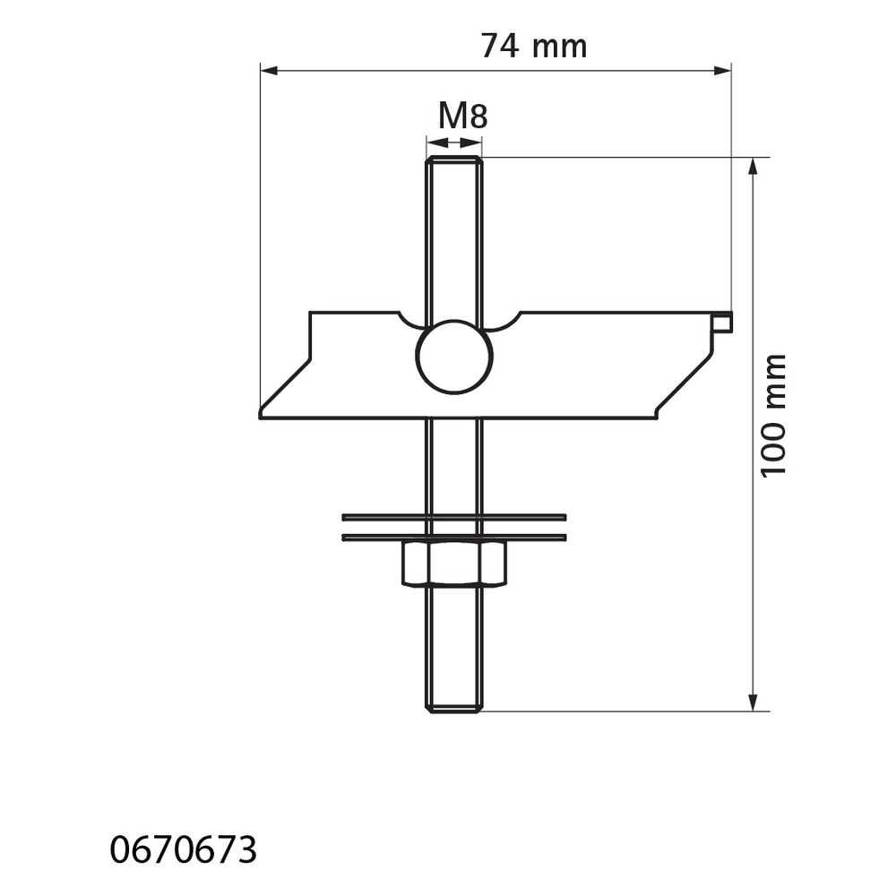 Walraven Kippdübel Gewindebolzen mit U-Profil, M8x100mm, Edelstahl V2A... WALRAVEN-0670673 8712993141623 (Abb. 4)