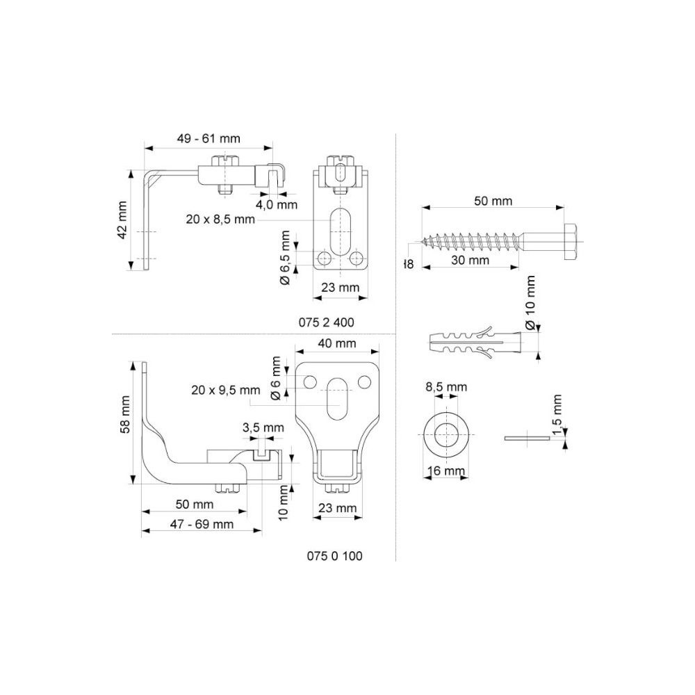 Walraven Heizkörperbefestigungssatz, mit 2x Konsolen 2x Wandhalter 1x Befestigungssat... WALRAVEN-0751001 8712993266159 (Abb. 4)