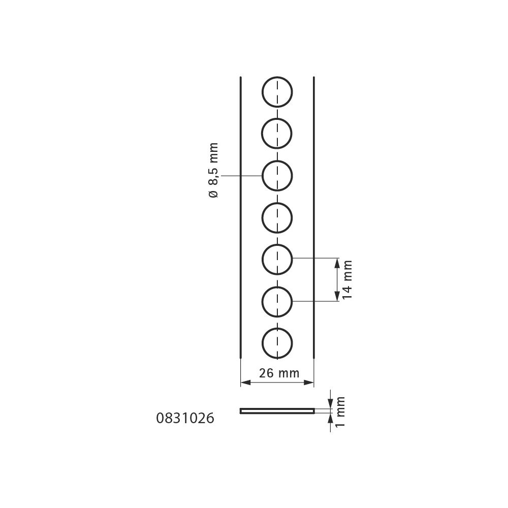 Walraven Montageband 5055L 26x1,0mm Länge 10m Lochbild 8,5mm, sendzimirverzinkt... WALRAVEN-0831026 8712993267057 (Abb. 4)