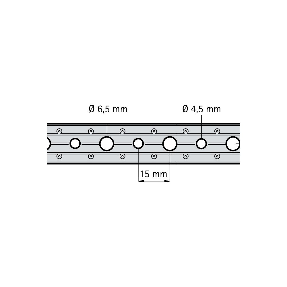 Walraven Montageband 19x3mm Länge 10m Lochbild 4,5 und 6,5mm, Stahl PVC-beschichtet... WALRAVEN-0832719 8712993053056 (Abb. 6)