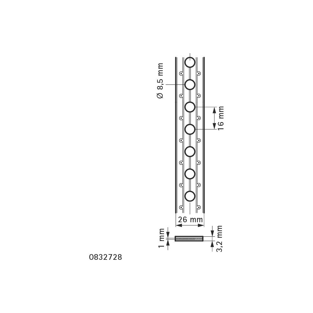 Walraven Montageband 26x3,2mm Länge 10m Lochbild 8,5mm, Stahl PVC-beschichtet... WALRAVEN-0832728 8712993515080 (Abb. 4)