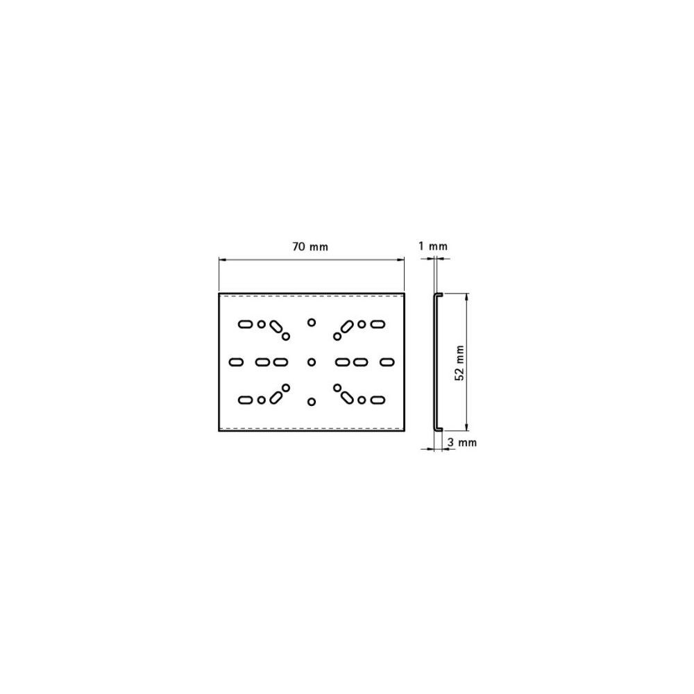 Walraven Fixierplättchen Bismat 70x52x1mm, für sanitären Wandscheiben an Schienen, St... WALRAVEN-0835000 8712993077557 (Abb. 4)