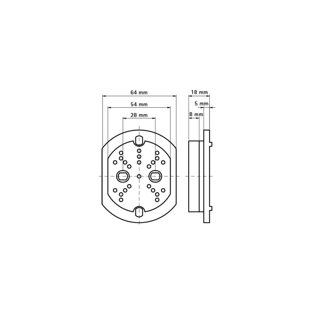 Walraven Bismat Schiene Schalltrenner 54x18mm, ABS, EPDM, 0835001... WALRAVEN-0835001 8712993077571 (Abb. 4)