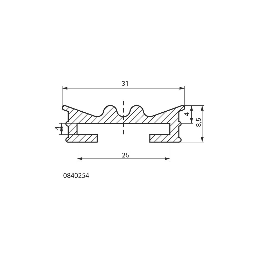 Walraven Gummieinlage 25x4mm, Länge 140m Temperatur -30 bis 110 Grad C DIN 4109, EPDM... WALRAVEN-0840254 8712993304721 (Abb. 4)