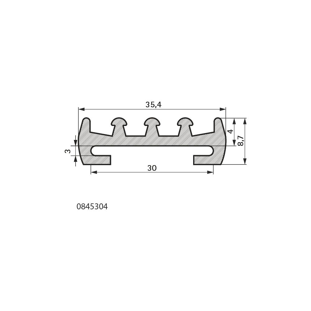Walraven Gummieinlage 30x3mm, Länge 50m Temperatur bis 200 Grad C, Silikon, Rotbraun... WALRAVEN-0845304 8712993752614 (Abb. 4)