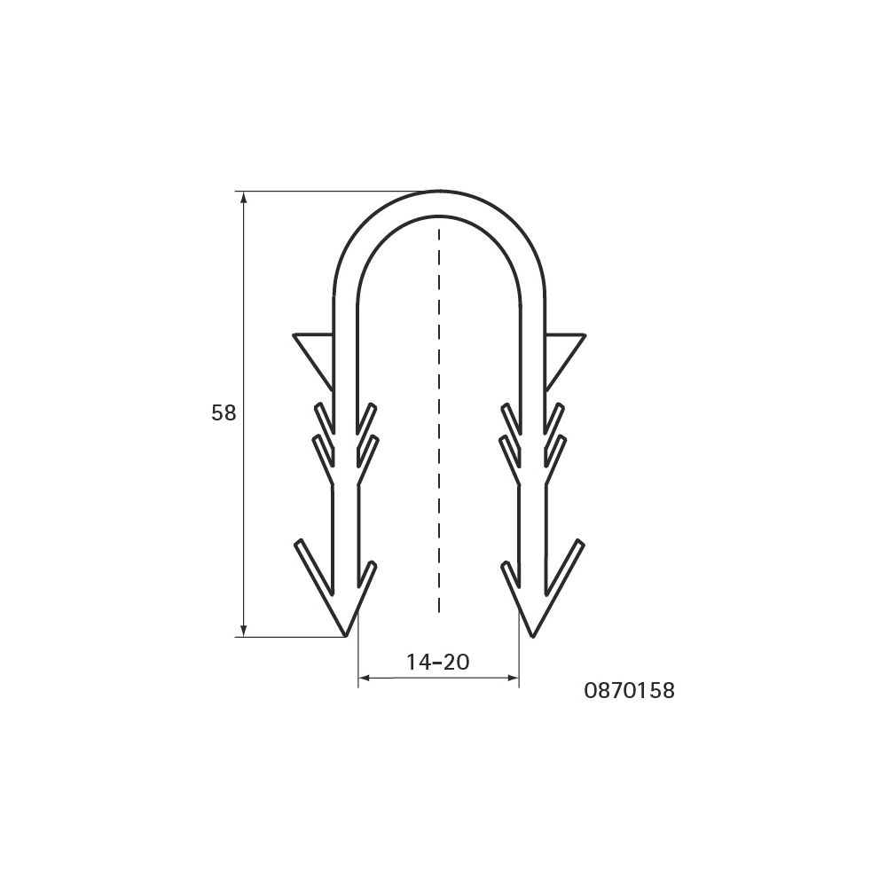 Walraven Tackernadel KAL, Länge 58mm, für Fußbodenrohre 14-20mm, Polypropylen, Schwar... WALRAVEN-0870158 8712993432622 (Abb. 4)