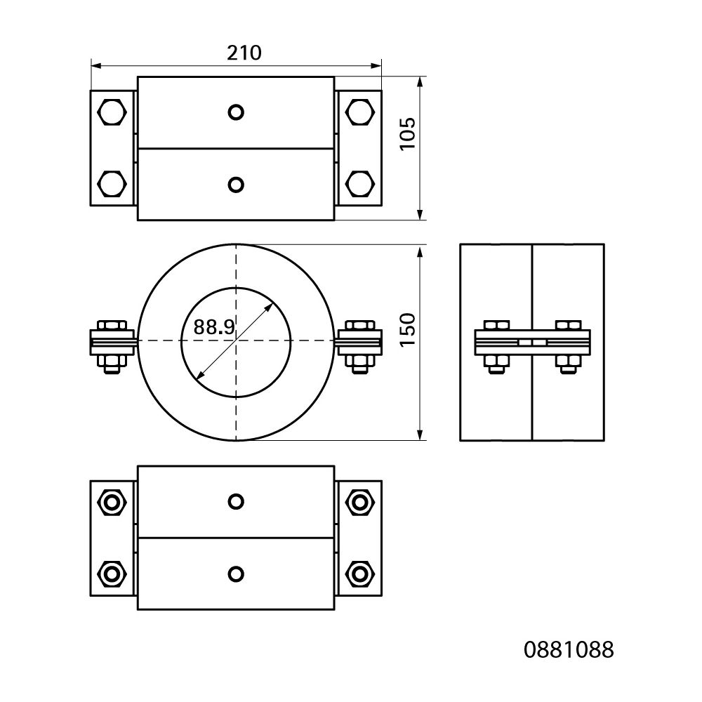 Walraven Bisofix Kältefestpunktschelle CF 88,9mm, PUR-Hartschaum... WALRAVEN-0881088 8712993872305 (Abb. 5)