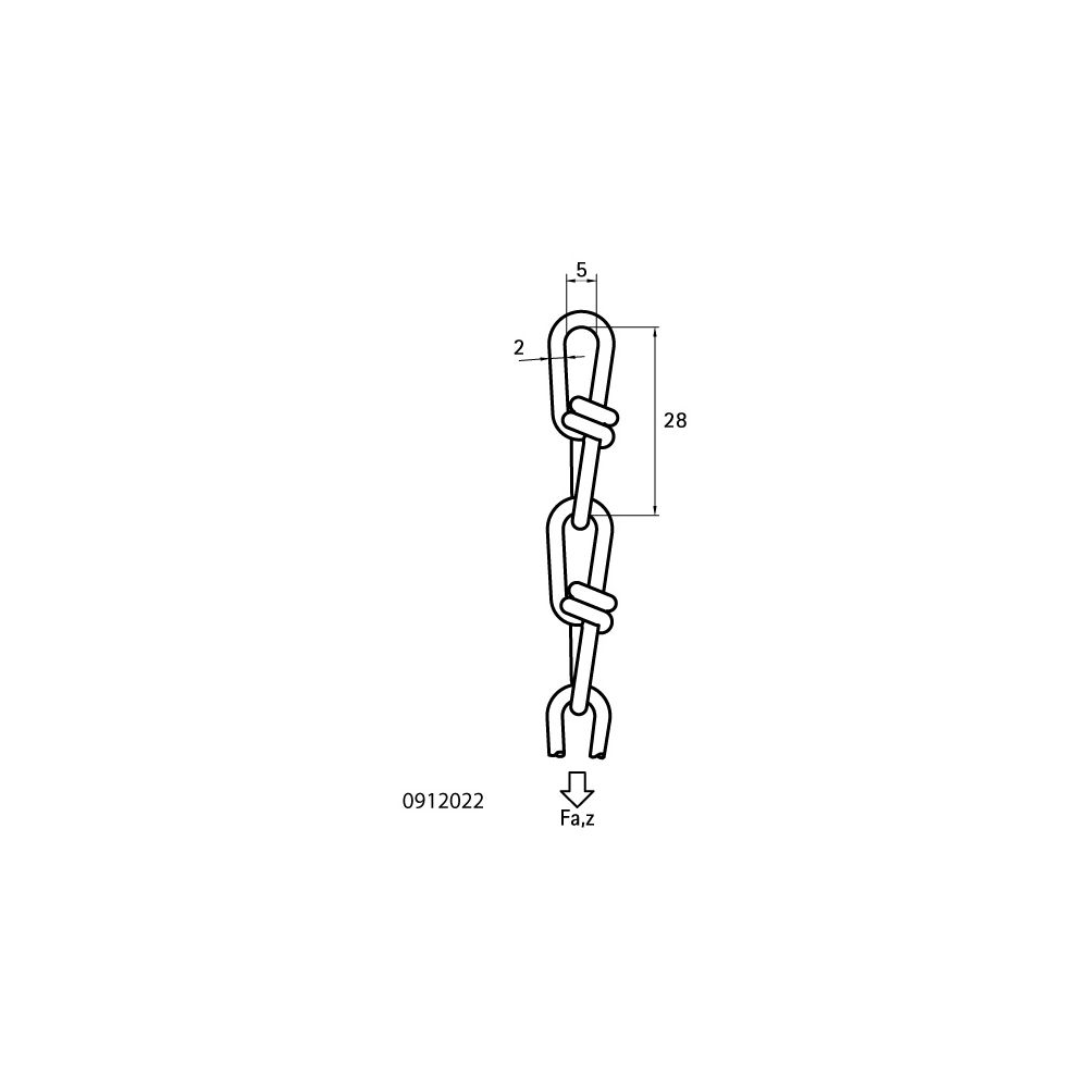 Walraven Knotenkette DIN5686, 28x5,0mm Länge 30m im Eimer Stärke 2,0mm, elektrolytisc... WALRAVEN-0912022 8712993541515 (Abb. 4)