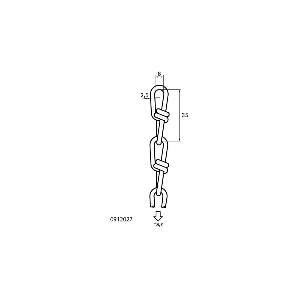 Walraven Knotenkette DIN5686, 35x6,0mm Länge 30m im Eimer Stärke 2,5mm, elektrolytisc... WALRAVEN-0912027 8712993541539 (Abb. 4)