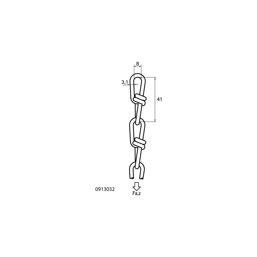Walraven Knotenkette DIN5686, 41x8,0mm Länge 30m im Eimer Stärke 3,1mm, elektrolytisc... WALRAVEN-0913032 8712993541553 (Abb. 4)