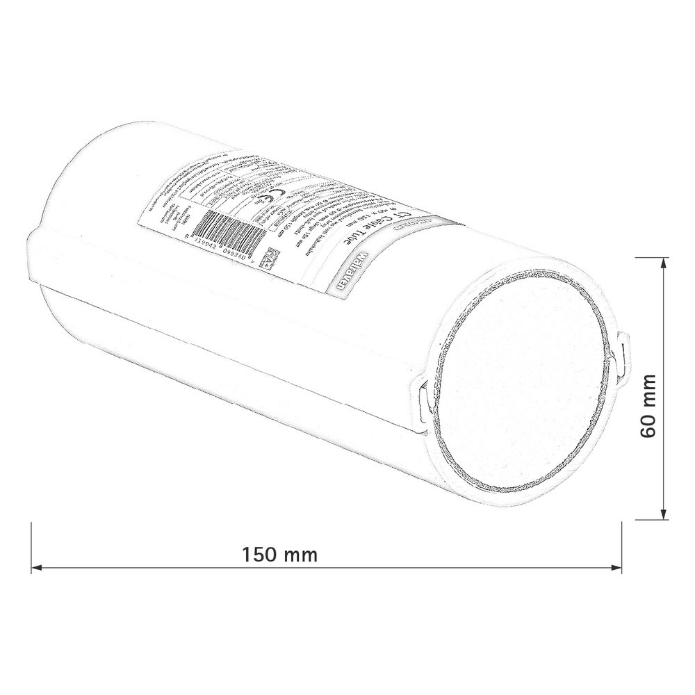 Walraven Pacifyre Brandschutzröhre Cable Tube 150x60mm, Grau... WALRAVEN-2137915060 8719942099240 (Abb. 4)